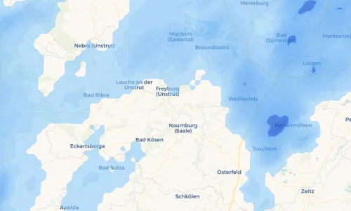 Regenradar Vorschaubild - Aktuelle Niederschläge in Großjena und Umgebung