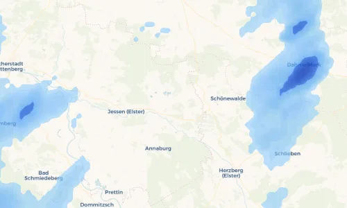 Regenradar Vorschaubild - Aktuelle Niederschläge in Großkorga und Umgebung