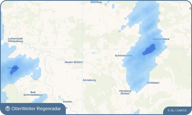 Wetter-Widget-Vorschau mit Vorhersagedaten für Großkorga