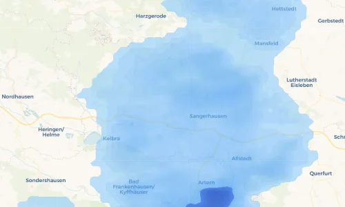 Regenradar Vorschaubild - Aktuelle Niederschläge in Großleinungen und Umgebung