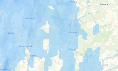 Regenradar Großwudicke: aktuelle Niederschläge in Großwudicke und Umgebung, Stand 19. Oktober 2026 um 18:45 Uhr