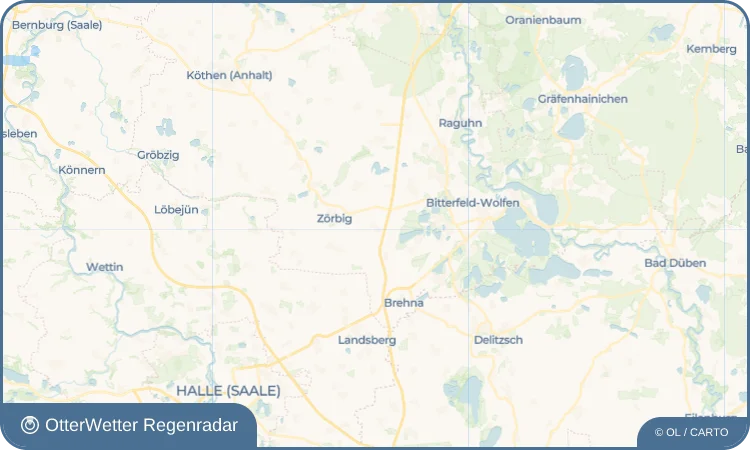 Widget-Vorschau für Großzöberitz Wetter-Widget-Vorschau mit Vorhersagedaten für Großzöberitz