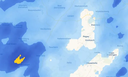 Regenradar Vorschaubild - Aktuelle Niederschläge in Hohenmölsen und Umgebung