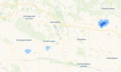 Regenradar Vorschaubild - Aktuelle Niederschläge in Hohnsleben und Umgebung