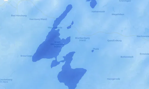 Regenradar Vorschaubild - Aktuelle Niederschläge in Hüttenrode und Umgebung