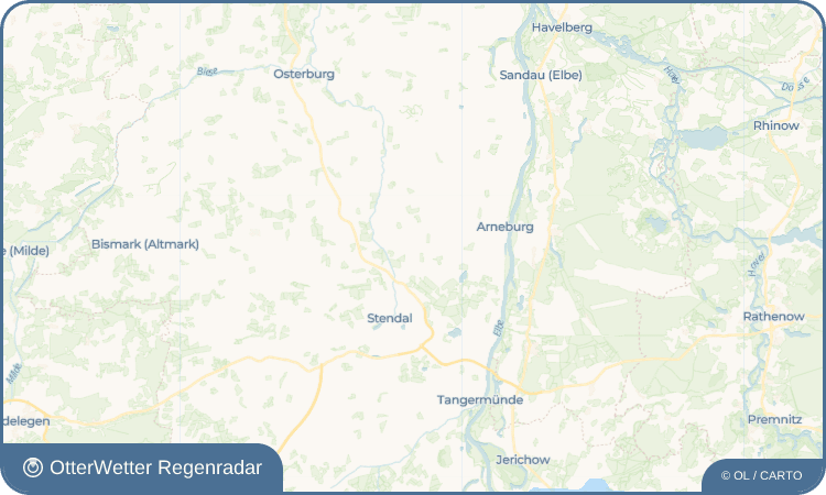 OtterWetter Regenradar-Widget Jarchau
