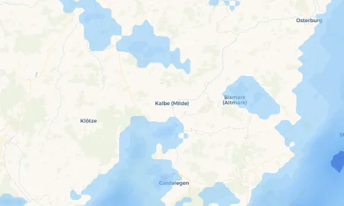 Regenradar Vorschaubild - Aktuelle Niederschläge in Kalbe (Milde) und Umgebung