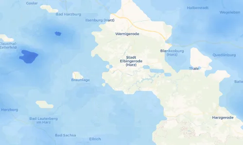 Regenradar Vorschaubild - Aktuelle Niederschläge in Königshütte (Harz) und Umgebung