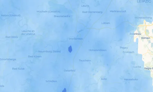 Regenradar Vorschaubild - Aktuelle Niederschläge in Kößlitz-Wiedebach und Umgebung