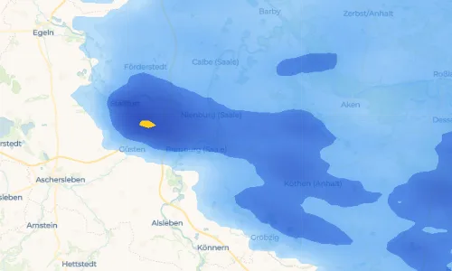 Regenradar-Vorschau: aktuelle Niederschläge in Latdorf und Umgebung