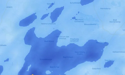 Regenradar Vorschaubild - Aktuelle Niederschläge in Laucha an der Unstrut und Umgebung