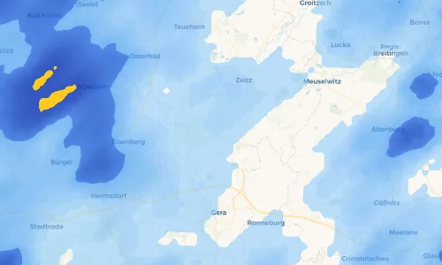 Regenradar Vorschaubild - Aktuelle Niederschläge in Lonzig und Umgebung
