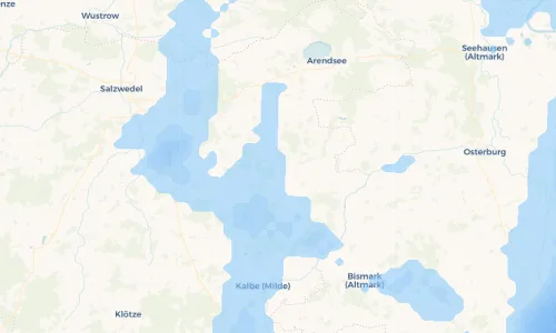 Regenradar Vorschaubild - Aktuelle Niederschläge in Lübbars und Umgebung