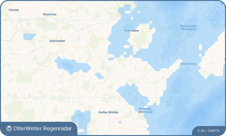 Widget-Vorschau für Lübbars Wetter-Widget-Vorschau mit Vorhersagedaten für Lübbars