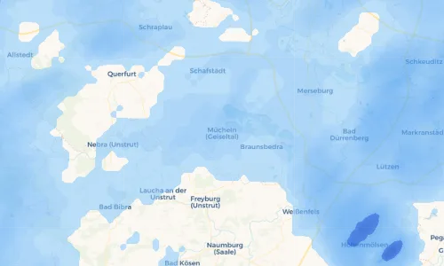 Regenradar Vorschaubild - Aktuelle Niederschläge in Mücheln (Geiseltal) und Umgebung