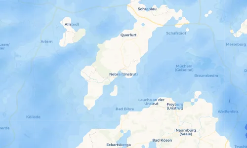 Regenradar Vorschaubild - Aktuelle Niederschläge in Nebra (Unstrut) und Umgebung
