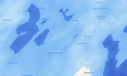 Regenradar Vorschaubild - Aktuelle Niederschläge in Oppin und Umgebung