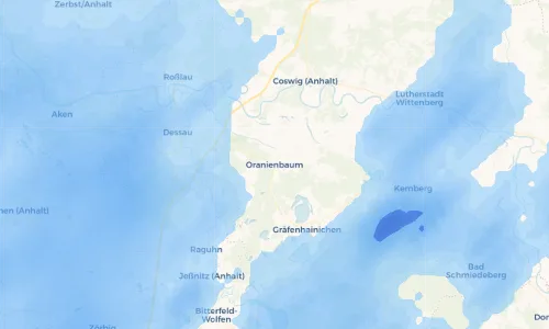 Regenradar Vorschaubild - Aktuelle Niederschläge in Oranienbaum und Umgebung