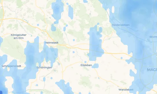 Regenradar-Vorschau: aktuelle Niederschläge in Ostingersleben und Umgebung