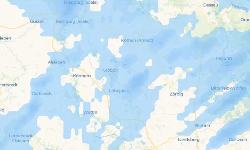 Regenradar-Vorschau: aktuelle Niederschläge in Piethen und Umgebung