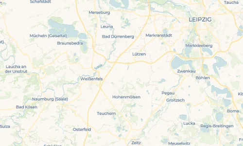 Regenradar-Vorschau: aktuelle Niederschläge in Poserna und Umgebung