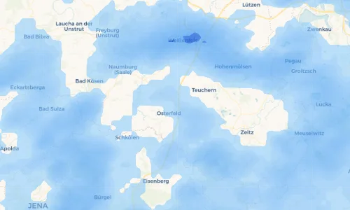 Regenradar-Vorschau: aktuelle Niederschläge in Pretzsch und Umgebung