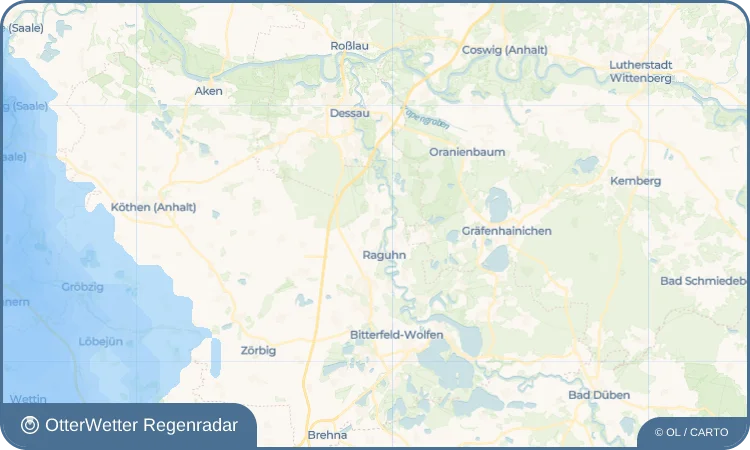 Wetter-Widget-Vorschau mit Vorhersagedaten für Priorau