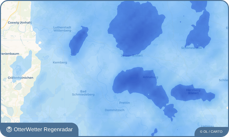 Widget-Vorschau für Rade Wetter-Widget-Vorschau mit Vorhersagedaten für Rade