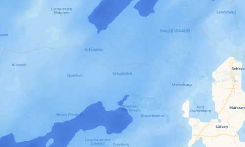 Regenradar Vorschaubild - Aktuelle Niederschläge in Schafstädt und Umgebung