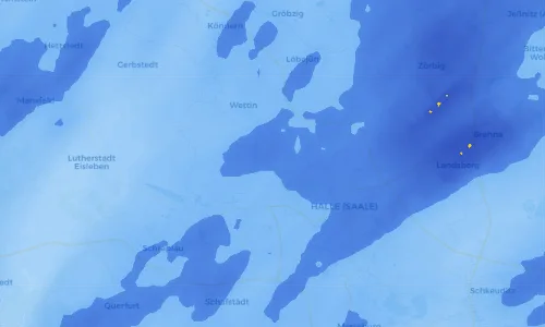 Regenradar Vorschaubild - Aktuelle Niederschläge in Schiepzig und Umgebung