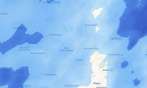 Regenradar Vorschaubild - Aktuelle Niederschläge in Schladebach und Umgebung