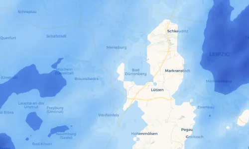 Regenradar Vorschaubild - Aktuelle Niederschläge in Spergau und Umgebung