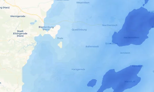 Regenradar Vorschaubild - Aktuelle Niederschläge in Stadt Gernrode und Umgebung