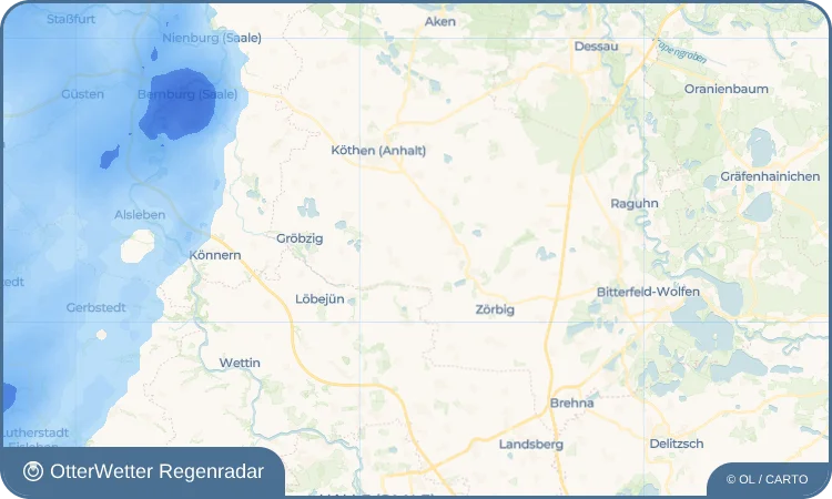Wetter-Widget-Vorschau mit Vorhersagedaten für Station Weißandt-Gölzau
