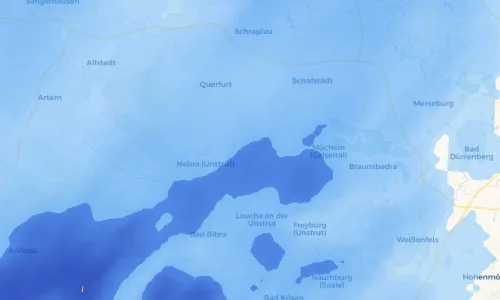 Regenradar Vorschaubild - Aktuelle Niederschläge in Steigra und Umgebung