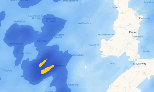 Regenradar Vorschaubild - Aktuelle Niederschläge in Stößen und Umgebung