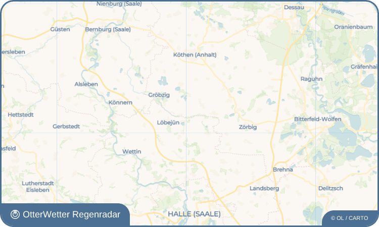 OtterWetter Regenradar-Widget Trebbichau an der Fuhne