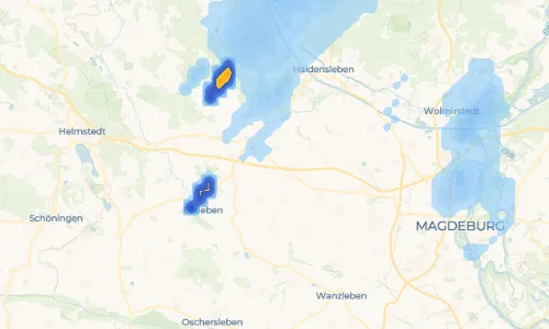 Regenradar-Vorschau: aktuelle Niederschläge in Tundersleben und Umgebung