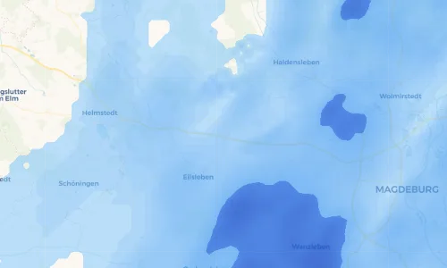 Regenradar Vorschaubild - Aktuelle Niederschläge in Uhrsleben und Umgebung
