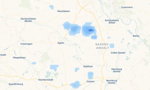 Regenradar Vorschaubild - Aktuelle Niederschläge in Unseburg und Umgebung