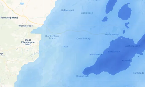 Regenradar Vorschaubild - Aktuelle Niederschläge in Weddersleben und Umgebung