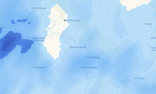 Regenradar Vorschaubild - Aktuelle Niederschläge in Werben (Elbe) und Umgebung