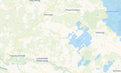 Regenradar-Vorschau: aktuelle Niederschläge in Wergzahna und Umgebung