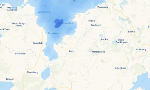 Regenradar Vorschaubild - Aktuelle Niederschläge in Zangenberg und Umgebung