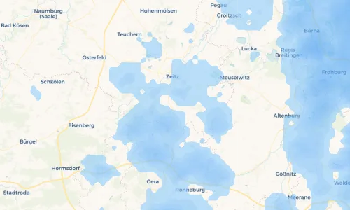 Regenradar Vorschaubild - Aktuelle Niederschläge in Zetzschdorf und Umgebung