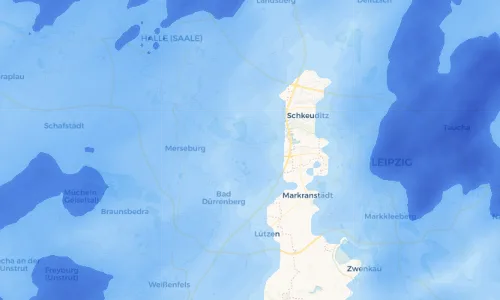 Regenradar Vorschaubild - Aktuelle Niederschläge in Zöschen und Umgebung