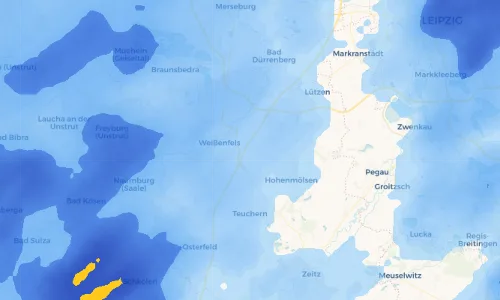 Regenradar Vorschaubild - Aktuelle Niederschläge in Zorbau und Umgebung