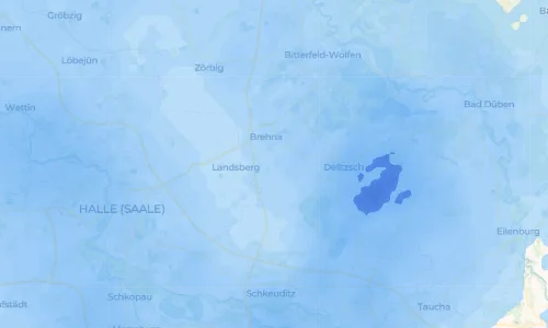 Regenradar Vorschaubild - Aktuelle Niederschläge in Zschernitz und Umgebung
