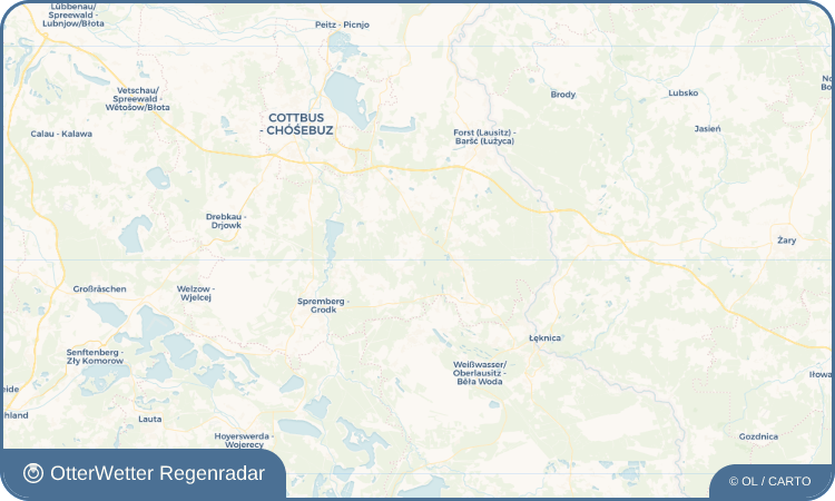 OtterWetter Regenradar-Widget Bohsdorf - Bóšojce