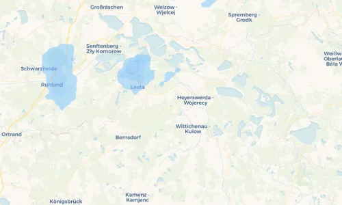 Regenradar Vorschaubild - Aktuelle Niederschläge in Bröthen - Brětnja und Umgebung